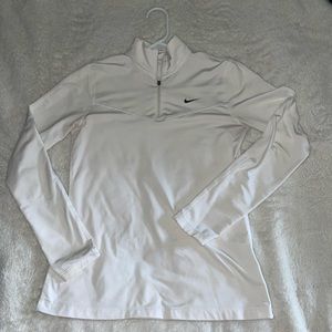 White Nike dri-fit long sleeve